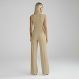 Belara | Sleeveless V Neck Jumpsuit Full Length