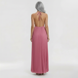 Velmoura | Strapless Pleated Maxi Dress