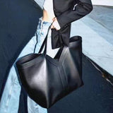 Valencia | Oversized Leather Tote with Structured Handles