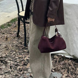 Terra Suede | Soft Suede Shoulder and Crossbody Bag with Zip Closure