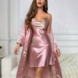 Amber | Floral Camisole & Robe Sleepwear Set