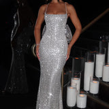 Aurélie | Sequin Fit and Flare Maxi Dress