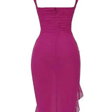 Aurélisse Noémie | Mesh Wedding Guest Midi Dress
