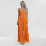 Velmoura | Strapless Pleated Maxi Dress