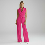 Belara | Sleeveless V Neck Jumpsuit Full Length