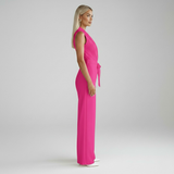 Belara | Sleeveless V Neck Jumpsuit Full Length