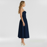 Floravienne | Floral Corset Sleeveless Midi Summer Dress