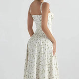 Floriane Roselle | Floral Corset Midi Summer Dress