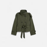 Valmire | Short Trench Coat Double Breasted Belted High Collar