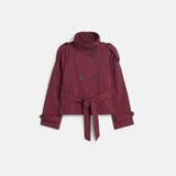 Valmire | Short Trench Coat Double Breasted Belted High Collar