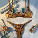 Blue Bloom Luxe | Satin Embroidered Lingerie Set