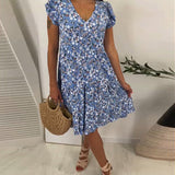 Evangeline | Garden Floral Tiered Mini Dress