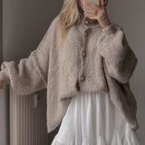 Marielle | Oversized Button Front Knit Cardigan