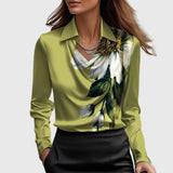 Liora | Pleated Satin Blouse