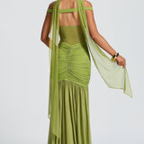 Beatrice | Off-Shoulder Metallic Evening Maxi Dress