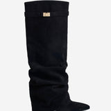 Noirenne | Knee High Boots Hidden Lift Comfort