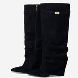 Noirenne | Knee High Boots Hidden Lift Comfort