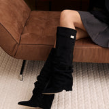 Noirenne | Knee High Boots Hidden Lift Comfort