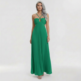 Velmoura | Strapless Pleated Maxi Dress