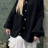 Marielle | Oversized Button Front Knit Cardigan