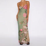 Iris | Floral Print Body Shaper Maxi Dress