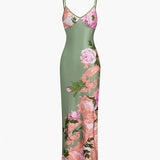 Iris | Floral Print Body Shaper Maxi Dress