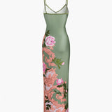 Iris | Floral Print Body Shaper Maxi Dress