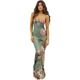 Iris | Floral Print Body Shaper Maxi Dress