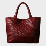 Valmora | Handwoven Leather Tote Spacious Timeless Carryall
