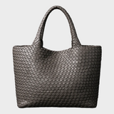 Valmora | Handwoven Leather Tote Spacious Timeless Carryall