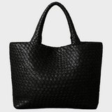 Valmora | Handwoven Leather Tote Spacious Timeless Carryall