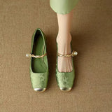 Chelischa | Pearl Strap Mary Jane Heels