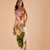 Mariposa Soleil | Floral Halterneck Maxi Dress