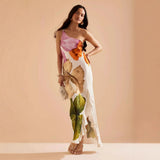 Mariposa Soleil | Floral Halterneck Maxi Dress