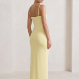 Élise Drape | Deep V Slip Maxi Dress