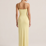 Élise Drape | Deep V Slip Maxi Dress