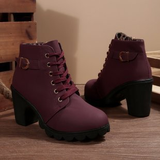 Kaelira | Lace Up Buckle Ankle Boots Stable Chunky Comfort