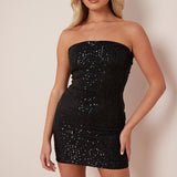 Zafira | Sequin Bandeau Mini Dress