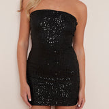 Zafira | Sequin Bandeau Mini Dress