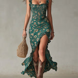 Lucie | Floral Ruched Maxi Dress