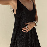 Velindra | Sequin Mini Dress Deep V Neck Body Skimming Fit