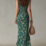 Lucie | Floral Ruched Maxi Dress