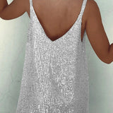 Velindra | Sequin Mini Dress Deep V Neck Body Skimming Fit