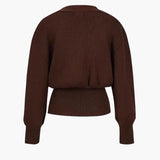 Maëlys | Gold Button Sculpted Knit Cardigan