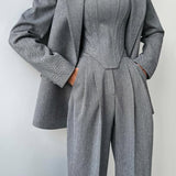 Virelise | Three-Piece Corset Blazer Set