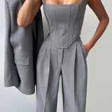 Virelise | Three-Piece Corset Blazer Set