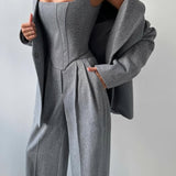 Virelise | Three-Piece Corset Blazer Set