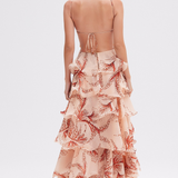 Alissa | Butterfly Ruffle Maxi Dress