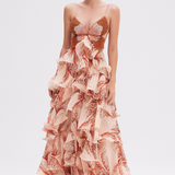 Alissa | Butterfly Ruffle Maxi Dress