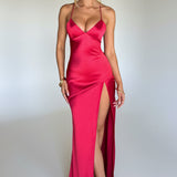 Serenae | Satin Elegant Maxi Dress